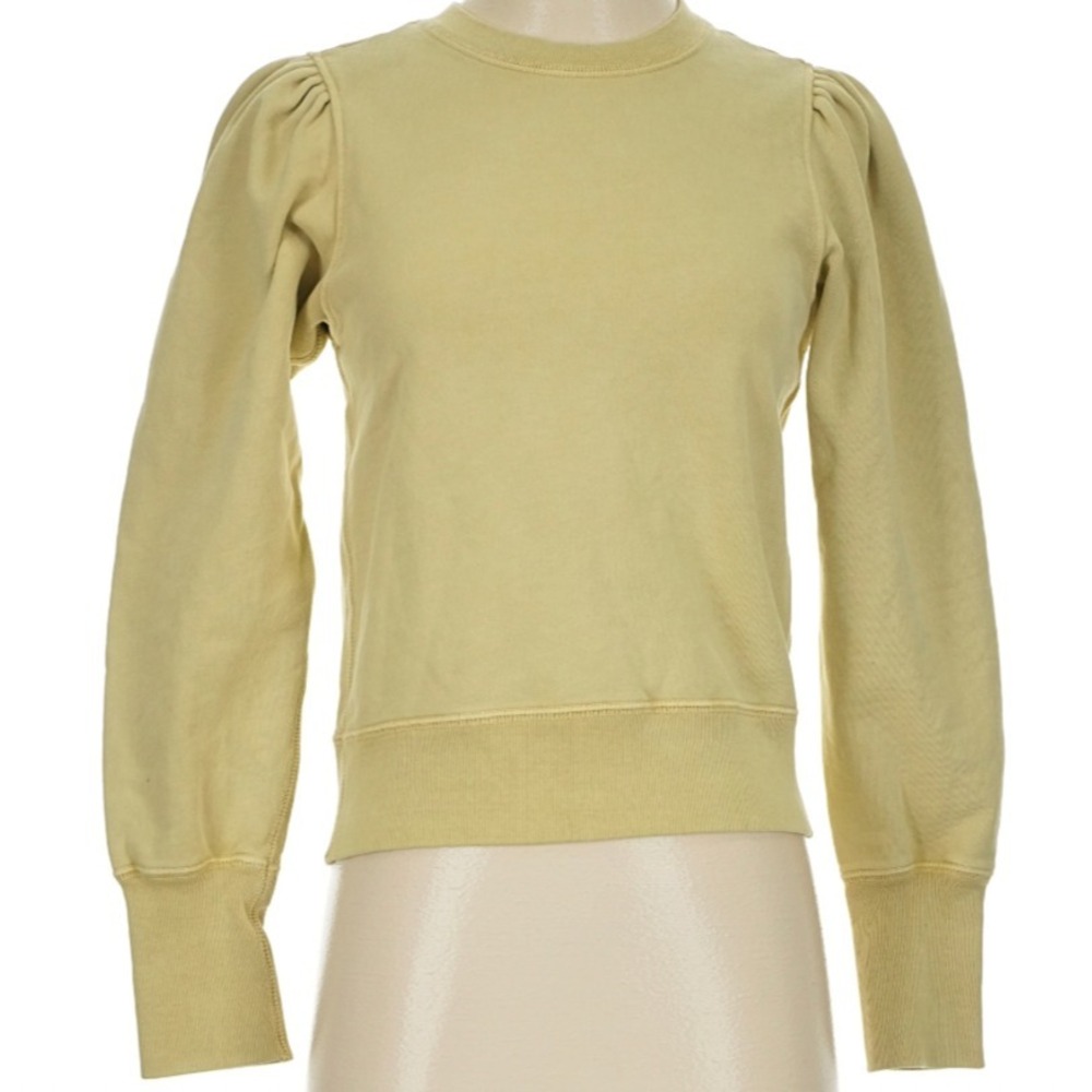 Unsubscribed Puff Sleeve Sweatshirt‎ Washed Olive NWT XS